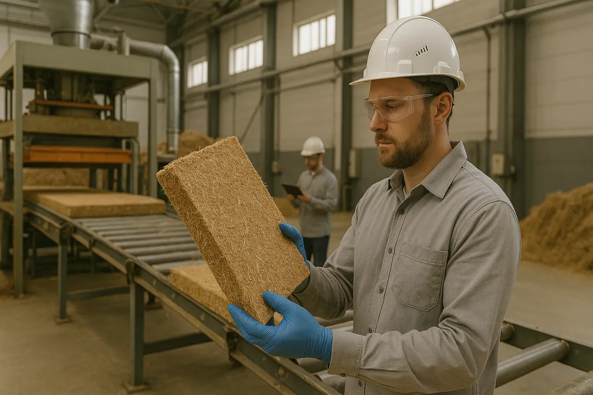 Производство экоплит из прессованной соломы