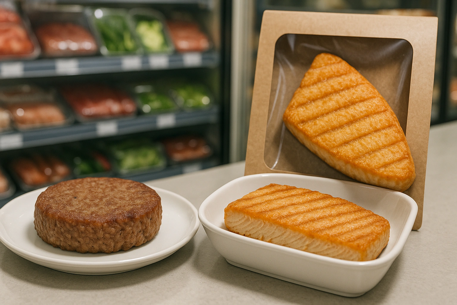 Производство еды из грибного мицелия как мяса и рыбы